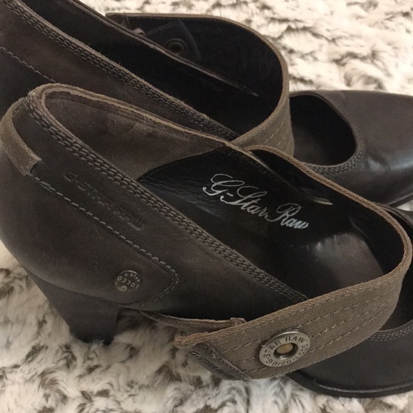 G-Star Raw Mary Jane chunky heel shoes narrow fit - Picture 5 of 8